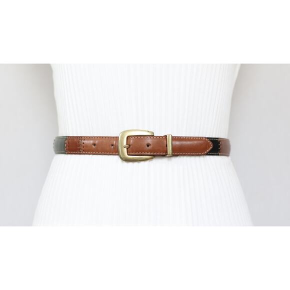 Fossil Turkey Womens Leather Belt Small Waist Multicolor Patchwork Pattern - Picture 1 of 11